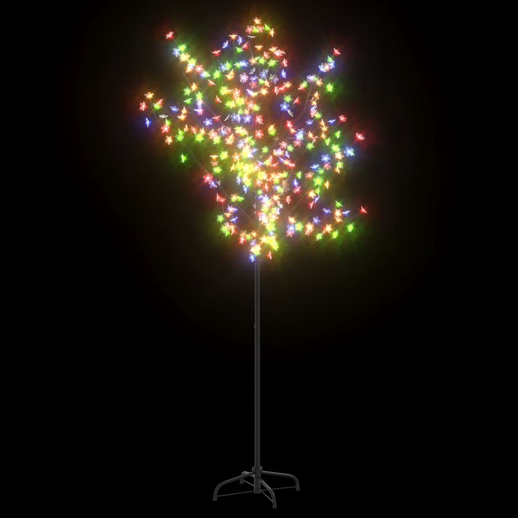 vidaXL Kerstboom met 200 LED's meerkleurig licht kersenbloesem 180 cm
