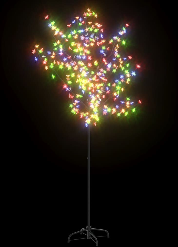 vidaXL Kerstboom met 200 LED's meerkleurig licht kersenbloesem 180 cm