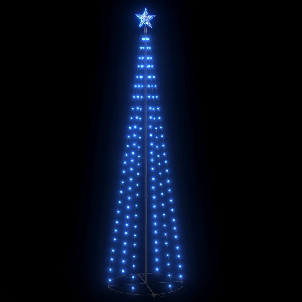 vidaXL Kegelkerstboom 136 LED's 70x240 cm blauw