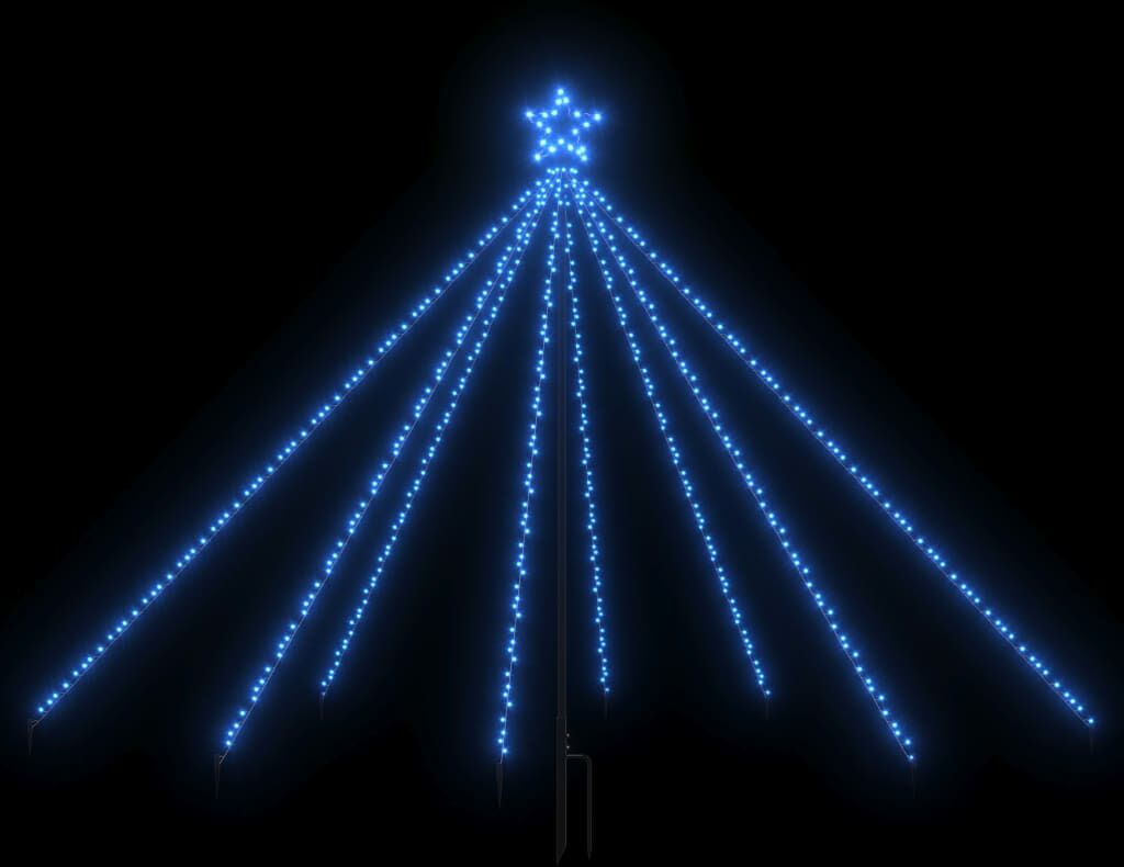 vidaXL Kerstboomverlichting 400 LED's binnen/buiten 2,5 m blauw