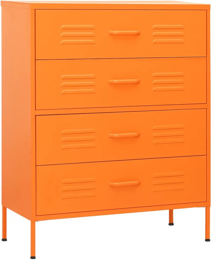 vidaXL Ladekast 80x35x101,5 cm staal oranje