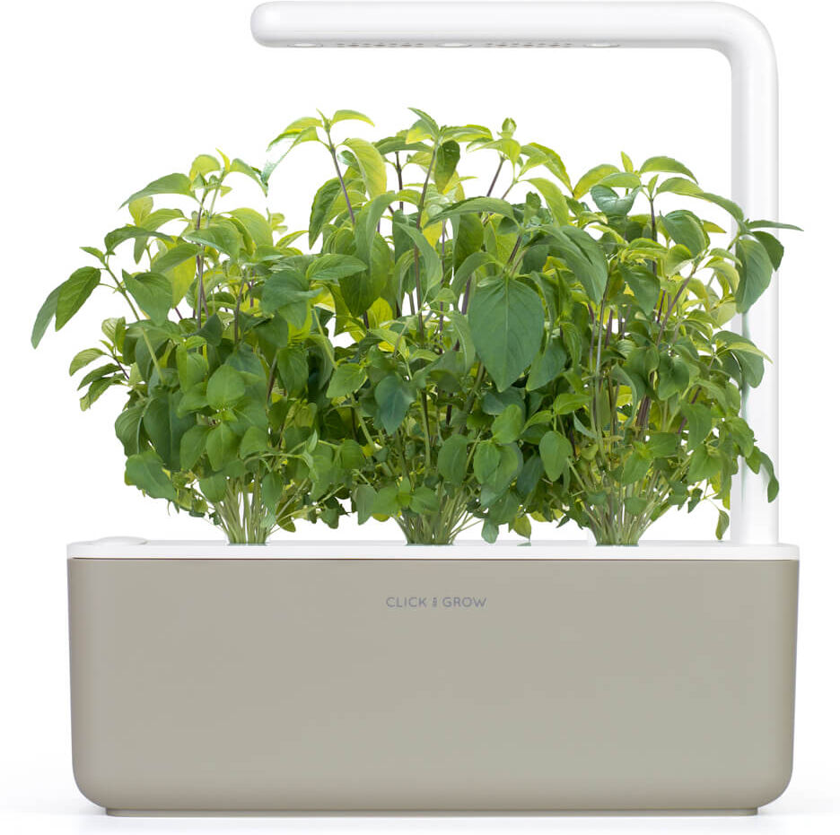 Click & Grow Smart Garden 3 Beige (Incl 3 basilicum plantjes)