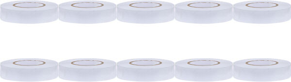 BES LED Isolatietape 10 Pack - Yurga - Wit - 20mmx20m