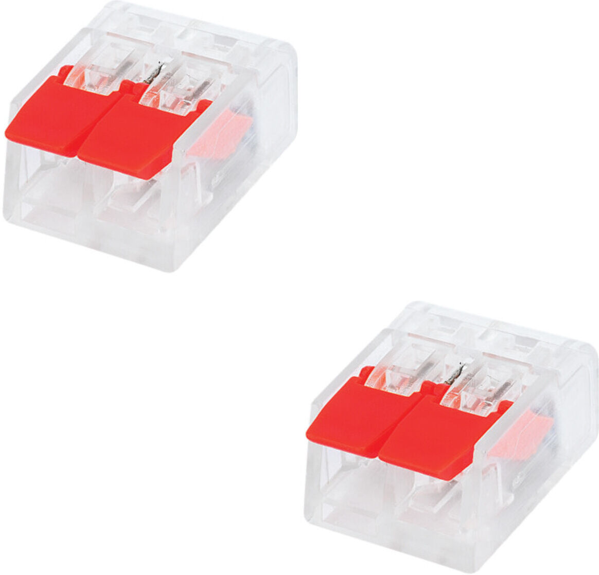 BES LED Lasklem Slim Set 2 Stuks - 2 Polig met Klemmetjes - Rood