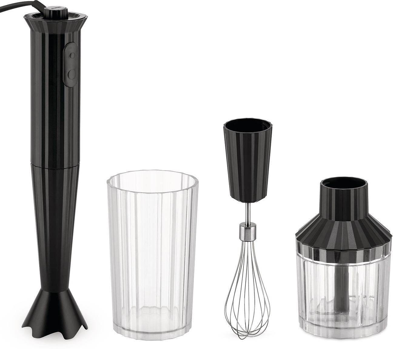 Alessi Plissé handmixer zwart