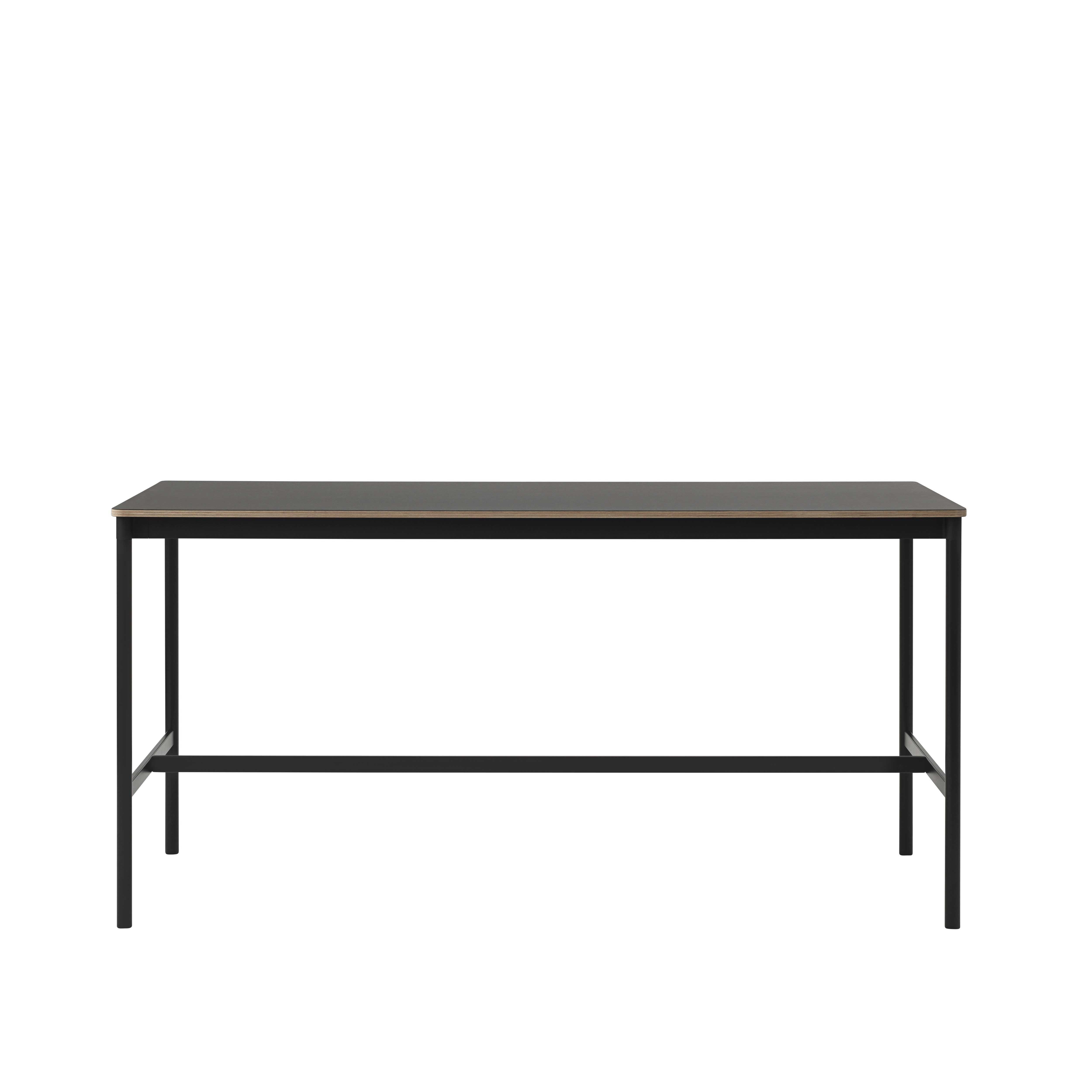 Muuto Base Low statafel 190x85 zwart multiplex rand