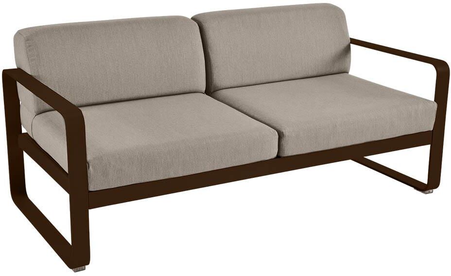 Fermob Bellevie 2-zits loungebank kussen grey taupe Russet