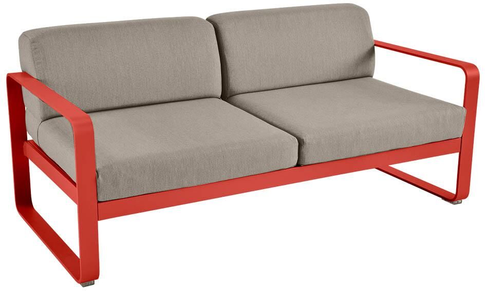 Fermob Bellevie 2-zits loungebank kussen grey taupe Capucine