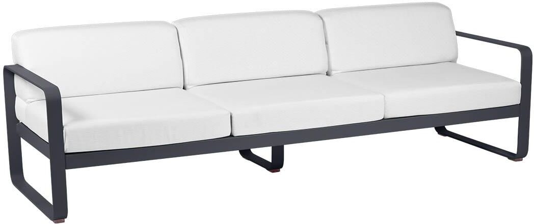 Fermob Bellevie 3-zits loungebank kussen grey taupe Anthracite