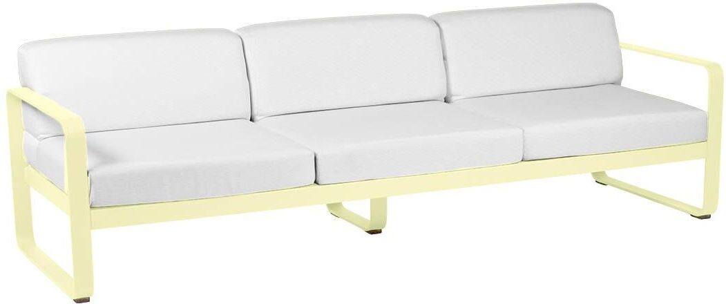 Fermob Bellevie 3-zits loungebank kussen grey taupe Frosted Lemon