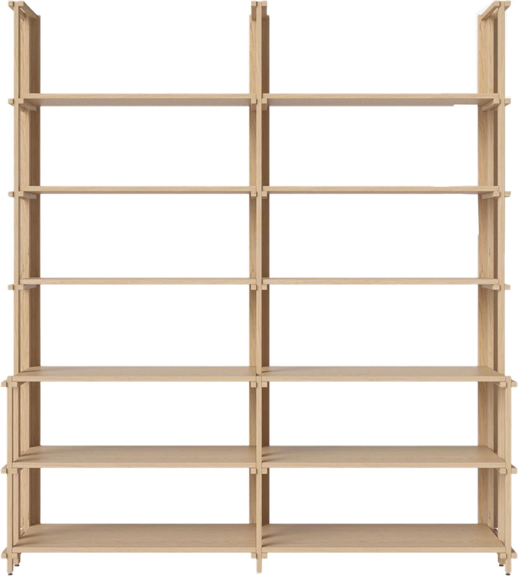 Bolia Friedman stellingkast 2x6 wit geolied eiken