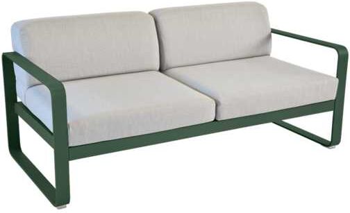 Fermob Bellevie 2-zits loungebank kussen flannelgrijs Cedar Green