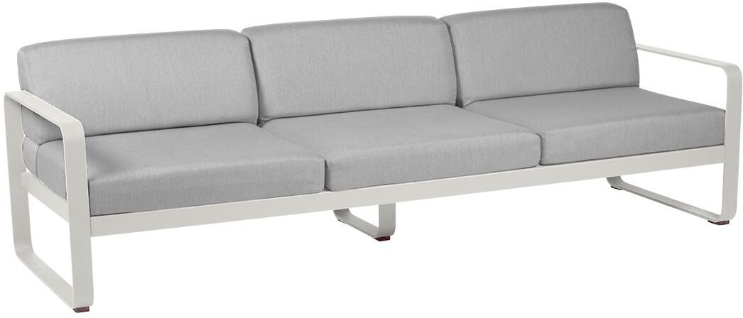 Fermob Bellevie 3-zit loungebank kussen flannelgrijs Clay Grey