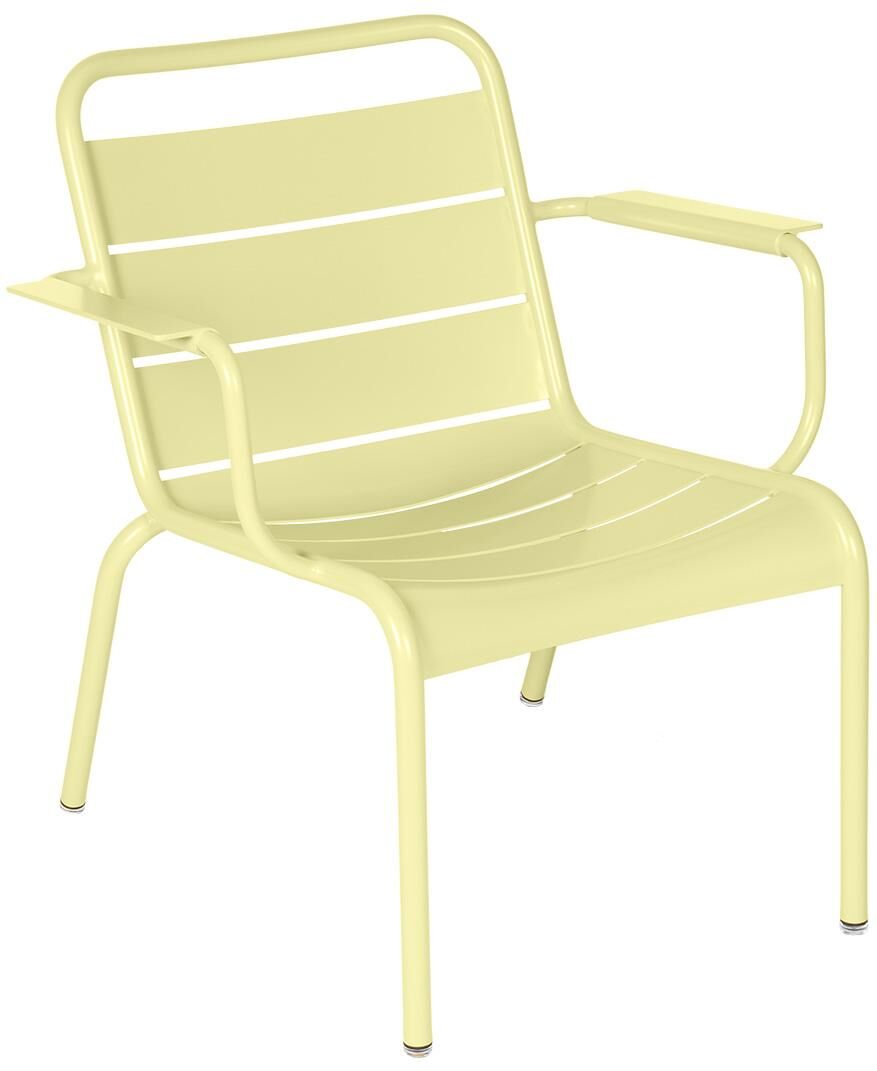 Fermob Luxembourg lounge fauteuil met armleuning Frosted lemon