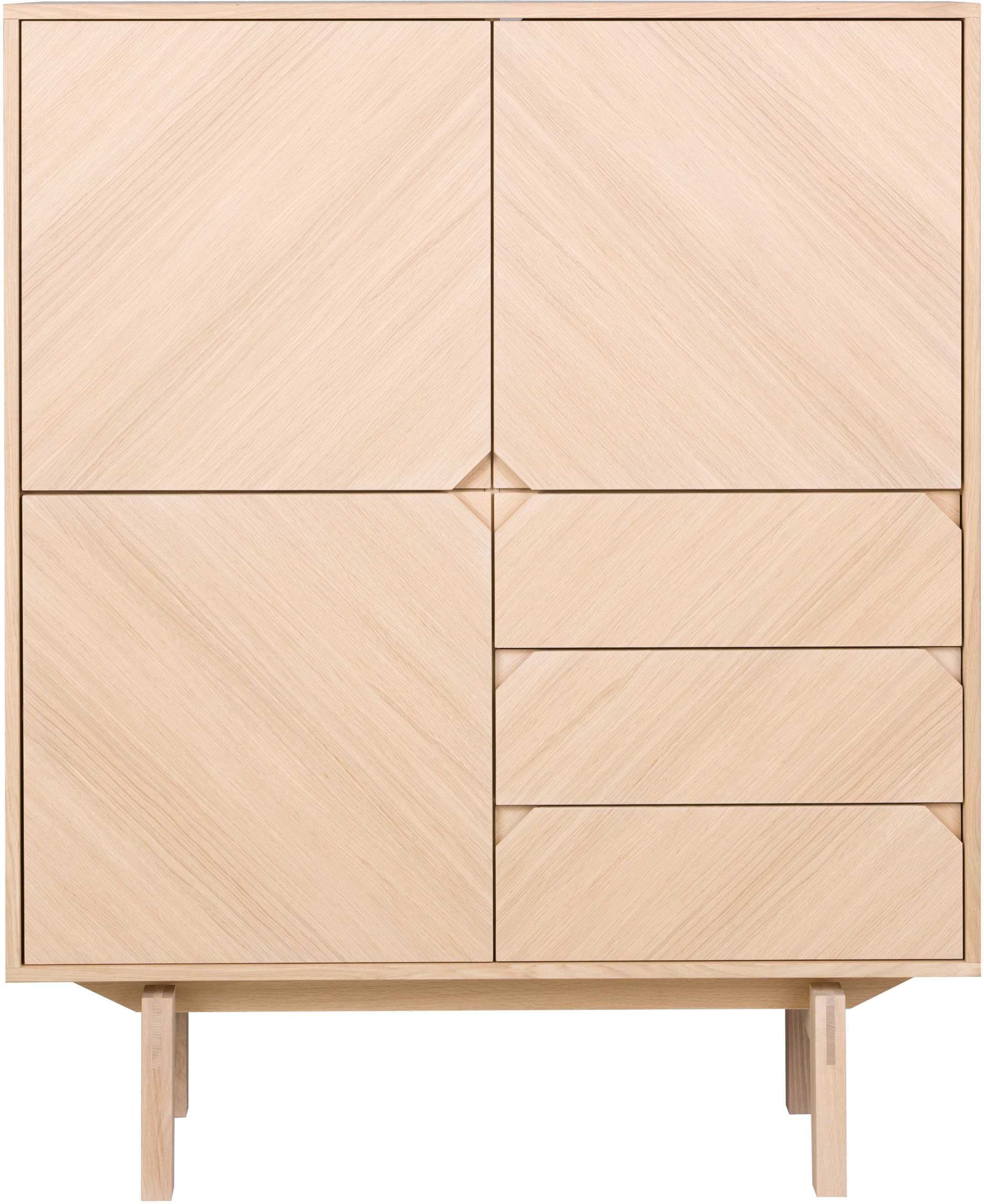 PBJ Designhouse Galaxy Highboard opbergkast 3-3 Bianco Oak Oil - Entasia