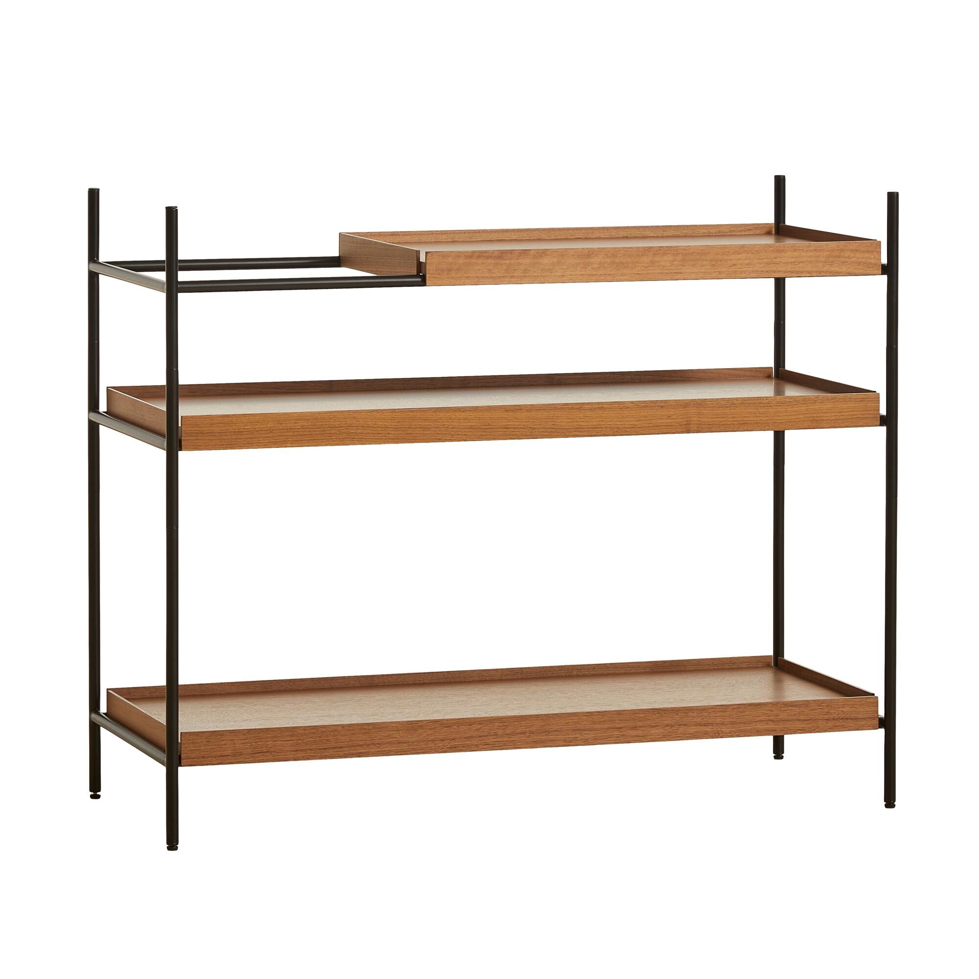 Woud Tray Shelf stellingkast low style 5