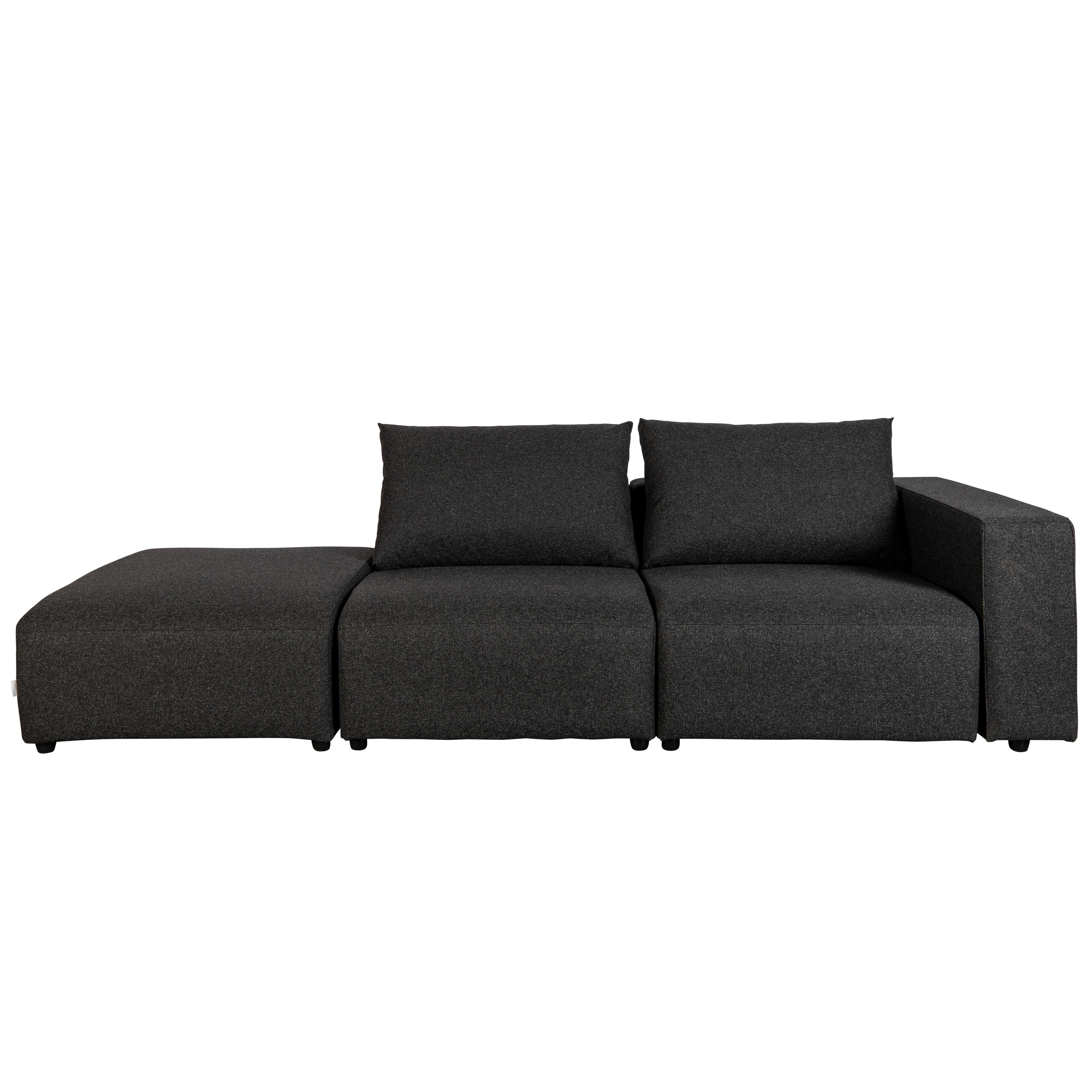 Zuiver Breeze outdoor 3-zits loungebank rechts antraciet