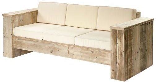 HVS-Furniture Horeca bank steigerhout Memphis, 3 zits, diverse kleuren.