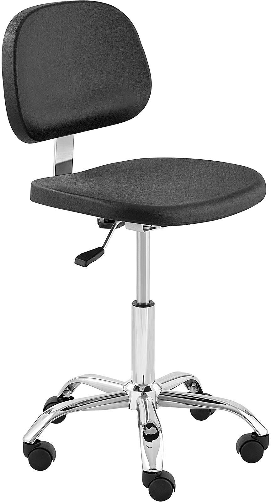 Fromm & Starck Krzesło robocze - 120 kg - czarne, chromowane elementy - wysokość 450 - 585 mm STAR_CHAIR_09