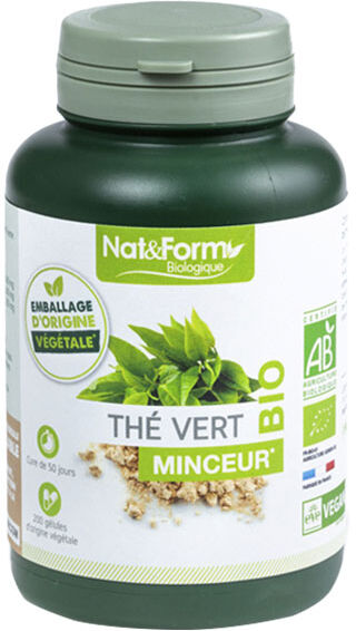 Nat & Form Bio Thé Vert 200 gélules végétales