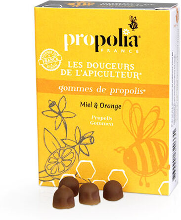 Propolia Les Douceurs de l'Apiculteur Gommes de Propolis Miel & Orange 45 unités