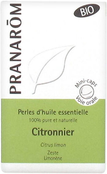 Pranarom Perles d'Huile Essentielle Citronnier 60 Perles