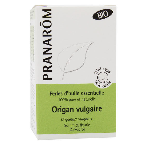 Pranarom Perles d'Huile Essentielle d'Origan Vulgaire 60 mini-caps