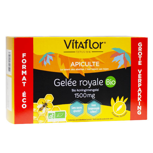 Vitaflor Bio Gelée royale Bio 1500mg 30 ampoules