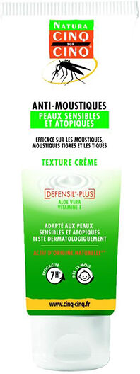 Cinq sur Cinq Crème Anti-Moustiques Peaux Sensibles 100ml