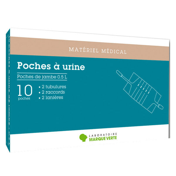 Marque Verte Poche Urine de Jambe 500ml