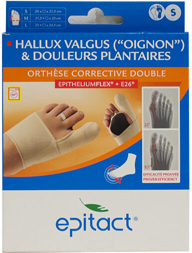 Epitact Hallux Valgus et Douleurs Plantaires Orthèse Corrective Double Pied Droit T.S