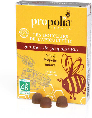 Propolia Les Douceurs de l'Apiculteur Gommes de Propolis Miel & Propolis Nature 45 unités