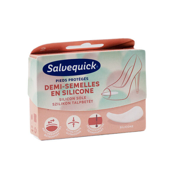 Salvequick Pieds Protégés Demi-Semelles en Silicone 2 unités