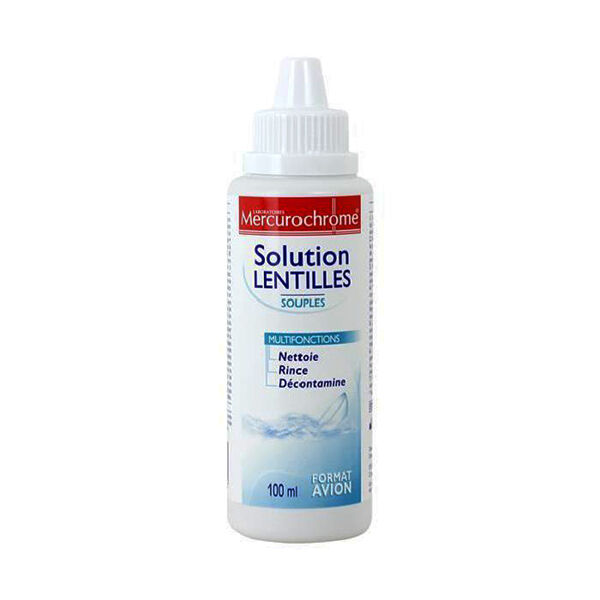 Mercurochrome Solution Lentilles 100ml Format Avion