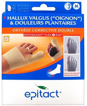 Epitact Hallux Valgus et Douleurs Plantaires Orthèse Corrective Double Pied Droit T.M