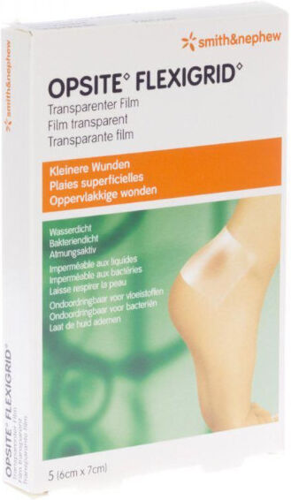 Smith Nephew Opsite Flexigrid Pansement 6x7cm 5 unités