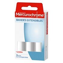 Mercurochrome Bandes extensibles Mercurochrome 2 m x 7 cm - Paquet de 3