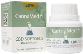 CannaMed.fr Boite de 60 capsules de 32 mg de CBD (20%)