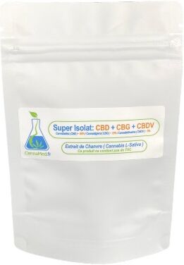 CannaMed.fr Super Isolat CBD + CBG + CBDV (500/1000 mg)