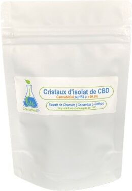 CannaMed.fr Cristaux de CBD (Cannabidiol) 5000 mg (+99,9%)