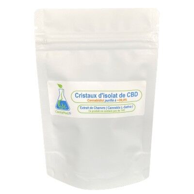 CannaMed.fr Cristaux de CBD (Cannabidiol) 1000 mg (+99,9%)