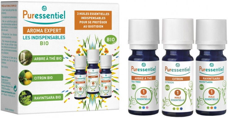 Puressentiel Aroma Expert Coffret Les Indispensables - 3 huiles essentielles Bio