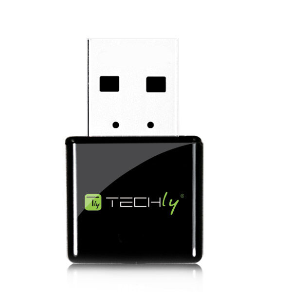 Techly Mini Adattatore WiFi USB 2.4Ghz 300Mbps con tasto WPS