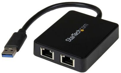 Startech Adattatore di rete , bus USB 3.0, porte: 2, velocità 10/100/1000Mbit/s, USB32000SPT