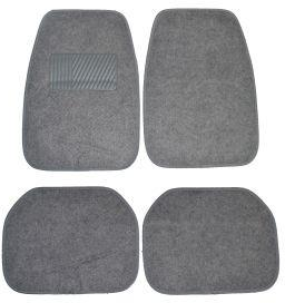 Takestop Tappetini Tappetino 4 Pezzi Universale Moquette Grigio Tessuto Auto Suv Antiscivolo Posteriori Anteriori