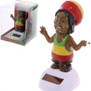 Takestop Statuetta Oscillante Ad Energia Solare Jamaican Rasta Dondolo Amore Movimento Cruscotto Auto Scrivania