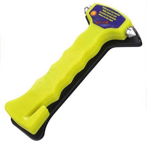 Takestop Martello ROMPI Vetro Cristallo Giallo ws1244 Taglia Cintura Catarifrangente TAGLIERINO Sicurezza Emergenza Auto Salva Vita SOS