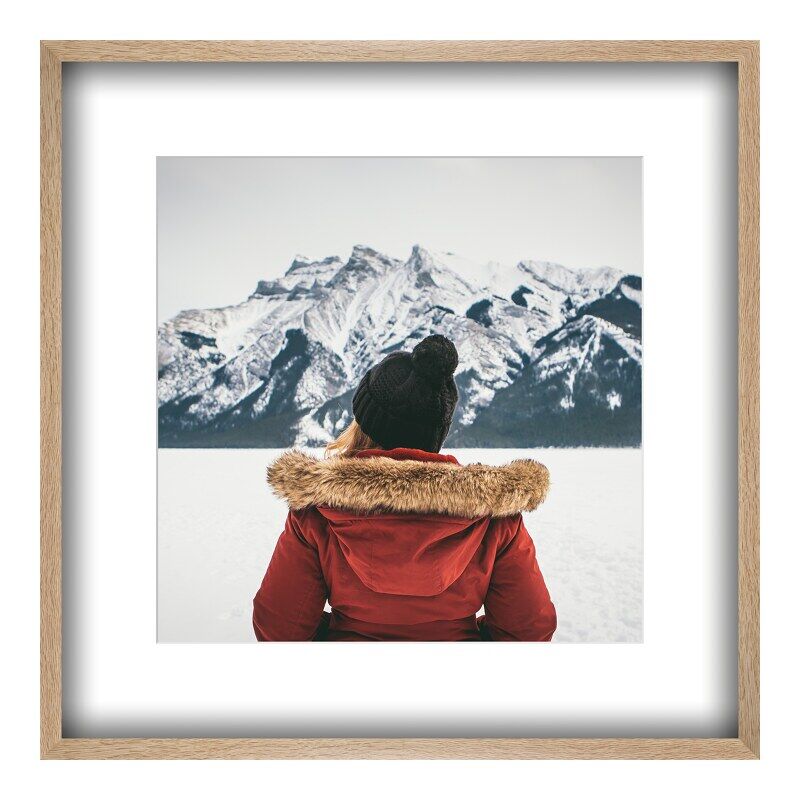 myposter Foto auf Hahnemühle Papier im Bilderrahmen Holz Eiche gemasert natur im Format 30 x 20 cm