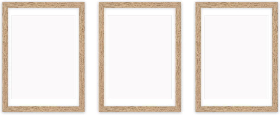 Collection - Frame it Bilderrahmen-Set 3tlg., 21 x 30 cm, Eiche geweißt