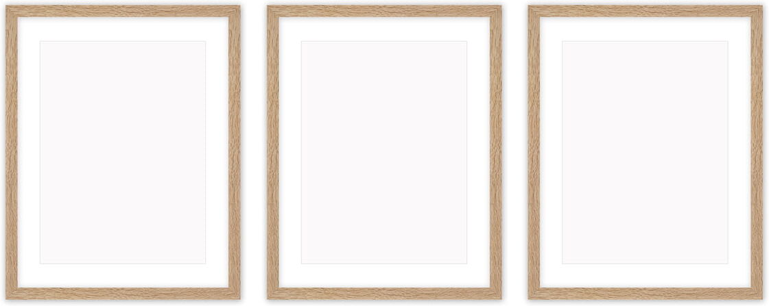 Collection - Frame it Bilderrahmen-Set 3tlg., 30 x 40 cm, Eiche geweißt